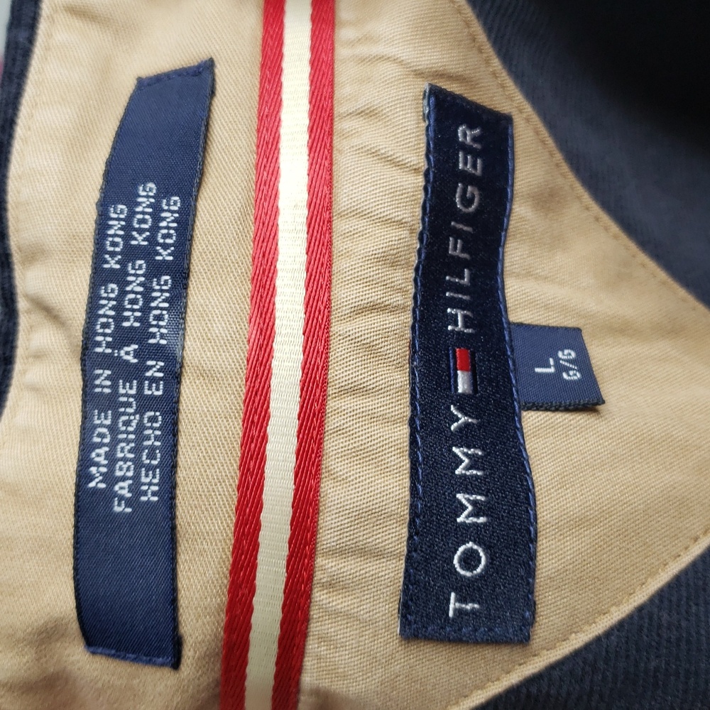 Vintage Tommy Hilfiger Cotton Wool Corduroy Colorblock Button Shirt Size L 90s - Picture 6 of 16